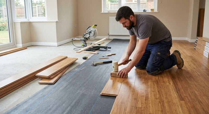 Bamboo Flooring Installation in Wells, ME