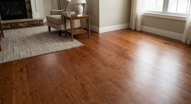 Cherry Floor Installation in Wells, ME
