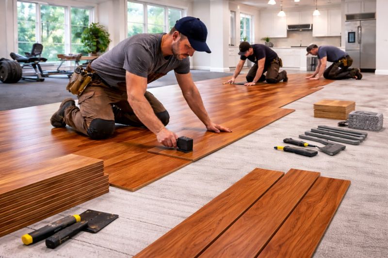 Cherry Floor Installation in Rochester, NH