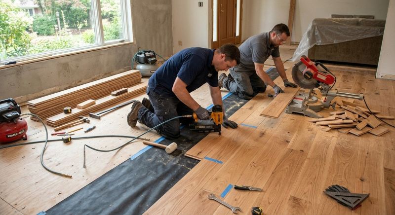 Hardwood Floor Installation in Wells, ME