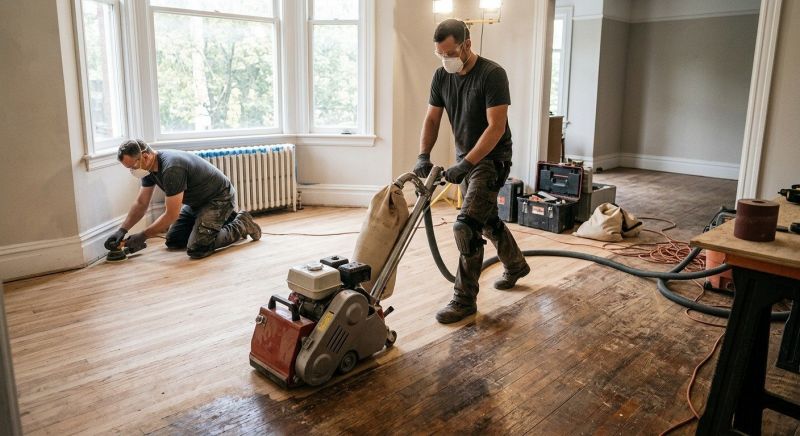 Hardwood Floor Renovation in Wells, ME