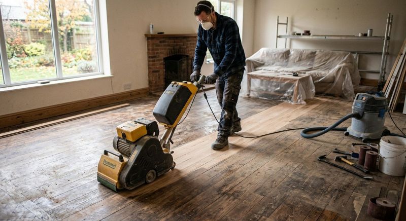 Hardwood Floor Renovation in Wells, ME