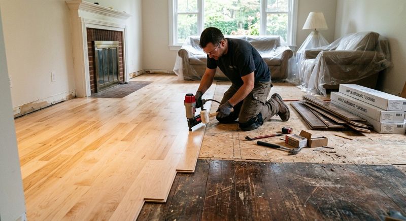 Maple Flooring Installation in Ogunquit, ME