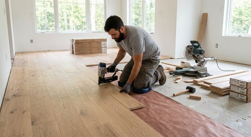 Oak Floor Installation in Biddeford, ME