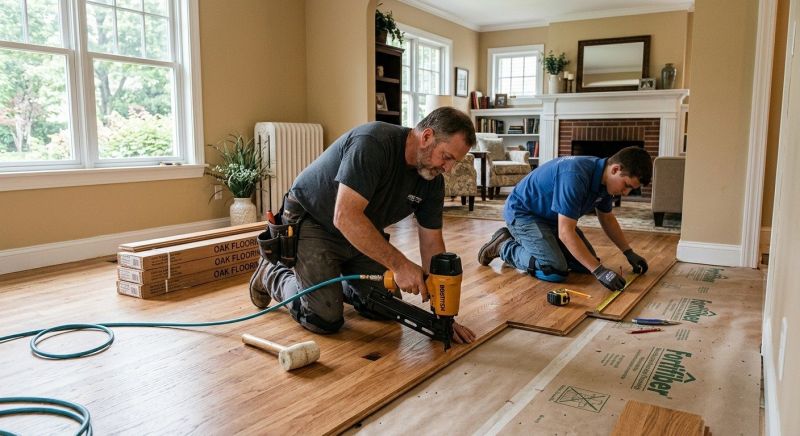 Oak Floor Installation in Cape Neddick, ME