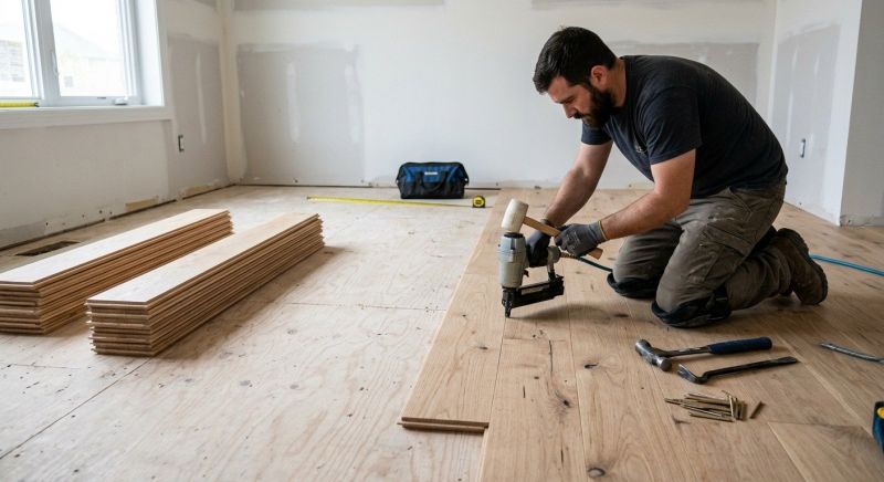 Oak Floor Installation in Kennebunkport, ME