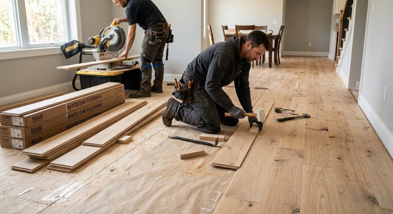 Oak Floor Installation in Ogunquit, ME
