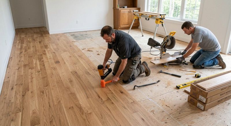 Oak Floor Replacement in Wells, ME