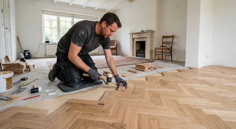 Parquet Flooring Installation in Wells, ME