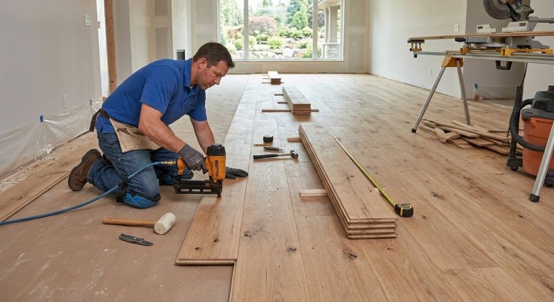 Plank Floor Installation in Wells, ME