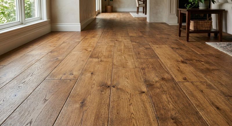 Wide Plank Floor Installation in Wells, ME
