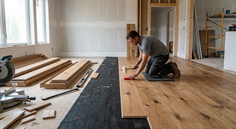 Wide Plank Floor Installation in Wells, ME